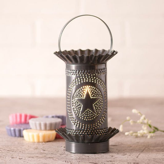 Mini Wax Warmer with Star in Country Tin